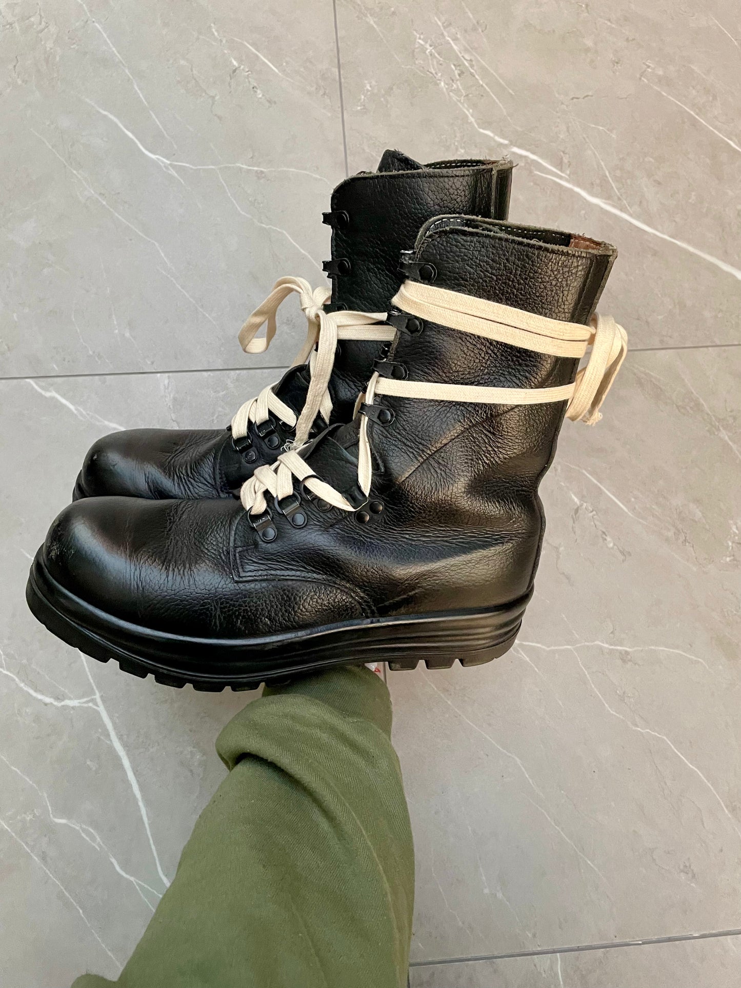 1970s Military Issue Leather Combat Boots