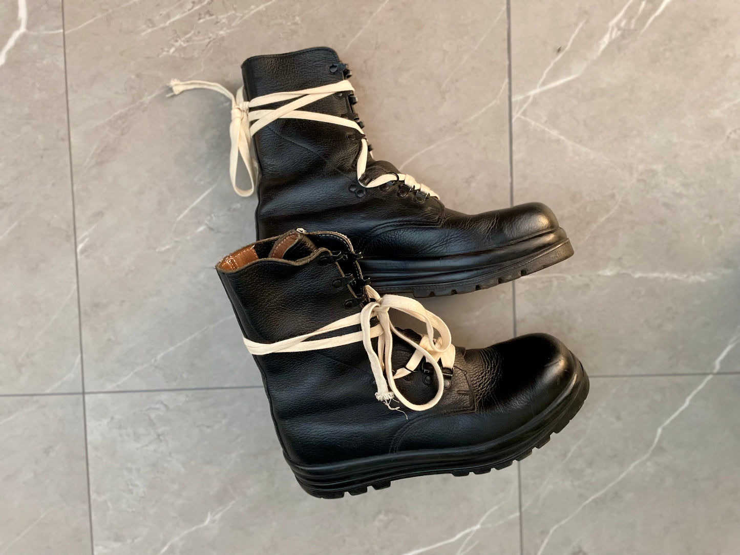 1970s Military Issue Leather Combat Boots