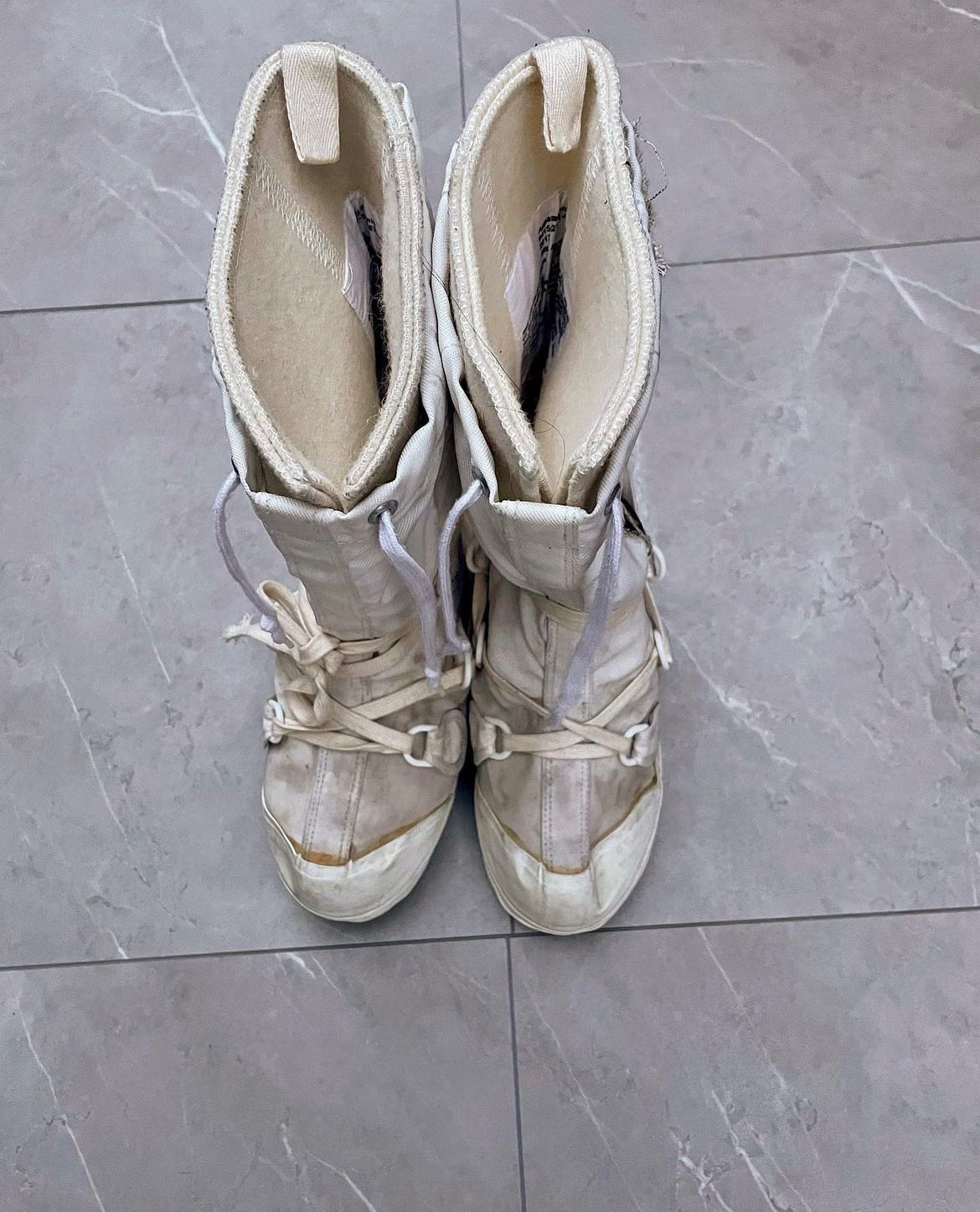 1990s Off-White Rebirth Combat Boots