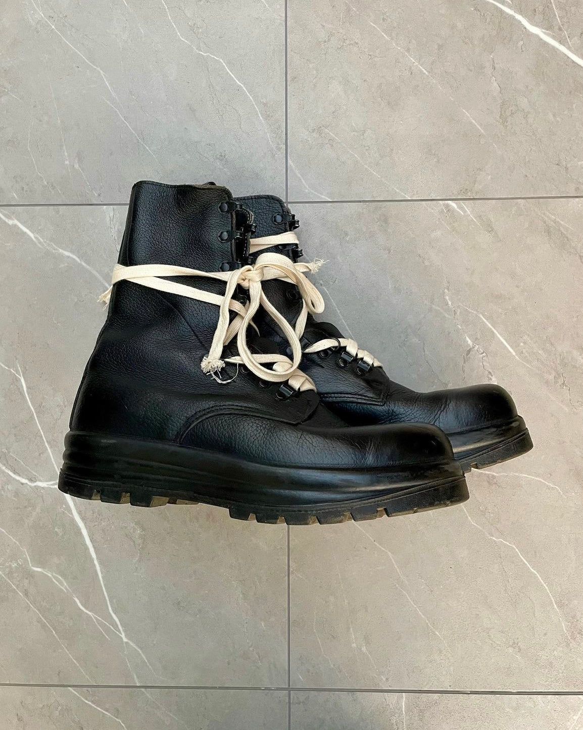 1970s Military Issue Leather Combat Boots
