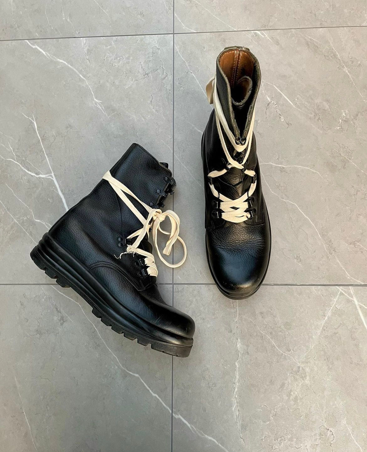 1970s Military Issue Leather Combat Boots