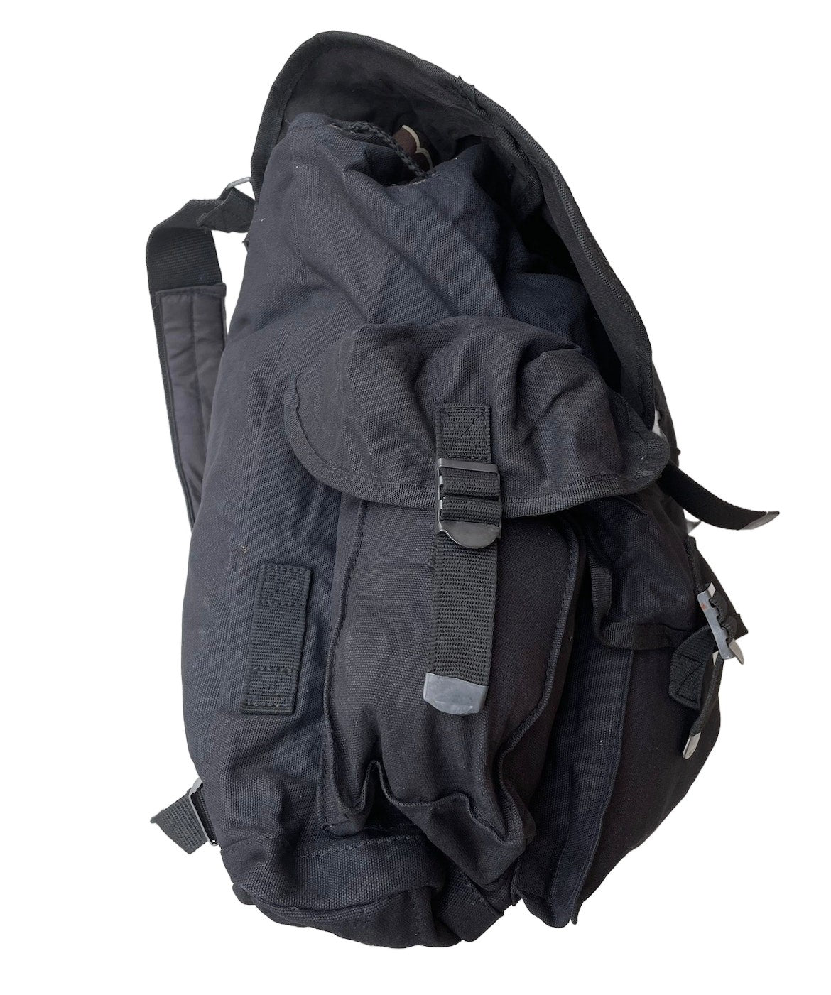 VINTAGE BLACK MILITARY RUCKSACK
