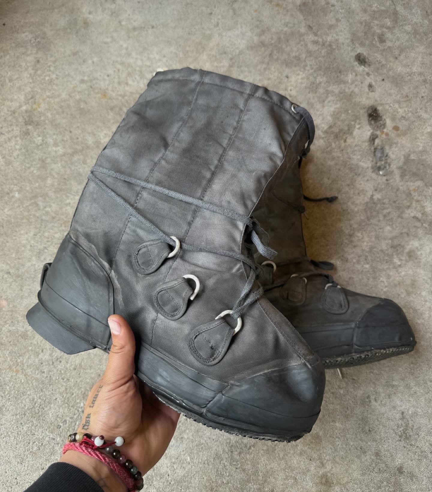 Faded Gun Metal Combat Boots