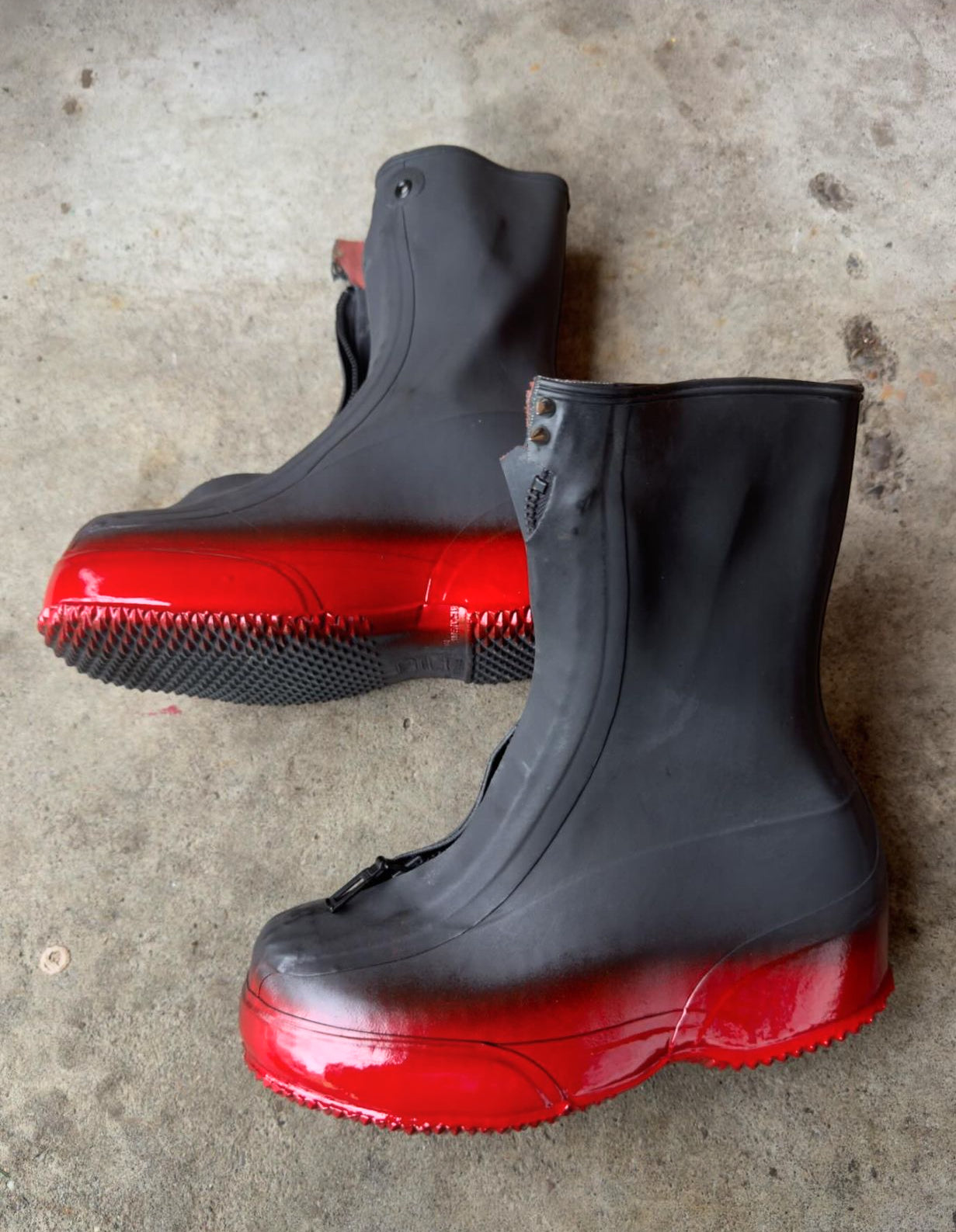 Blood Red Spiked Dune Boots