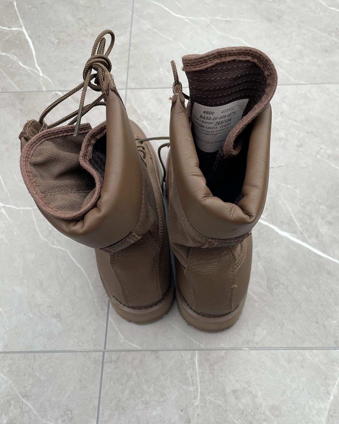 BROWN VINTAGE MILITARY COMBAT BOOTS