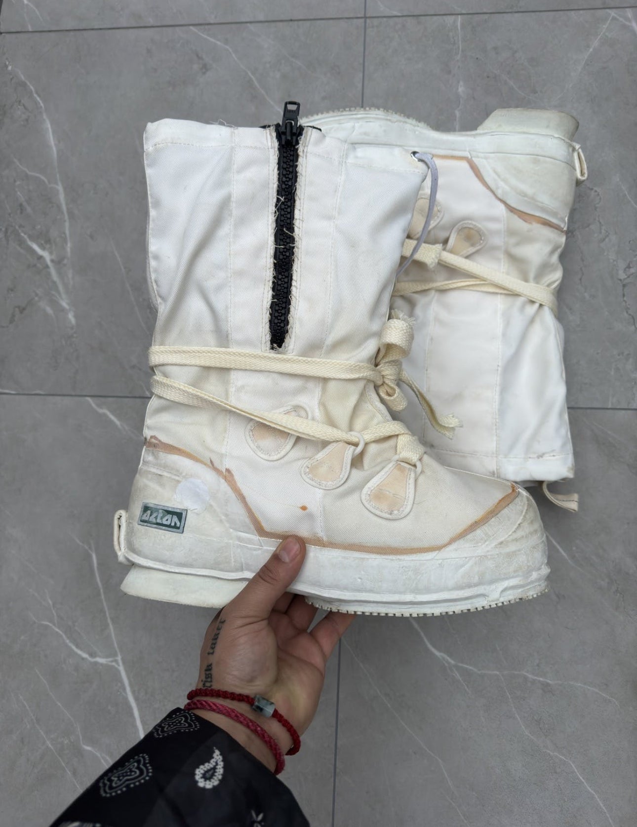 Off White Military Zip Combat Boot