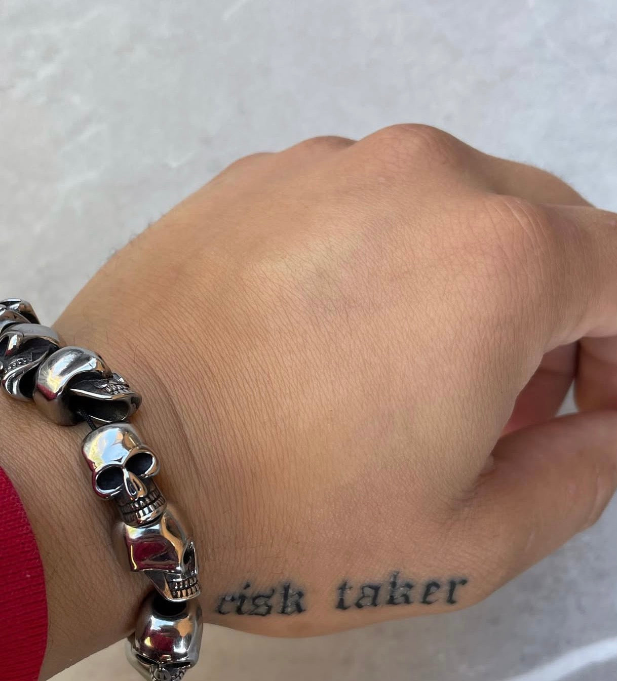 925 SILVER FULL SKULL STACKED BRACELET
