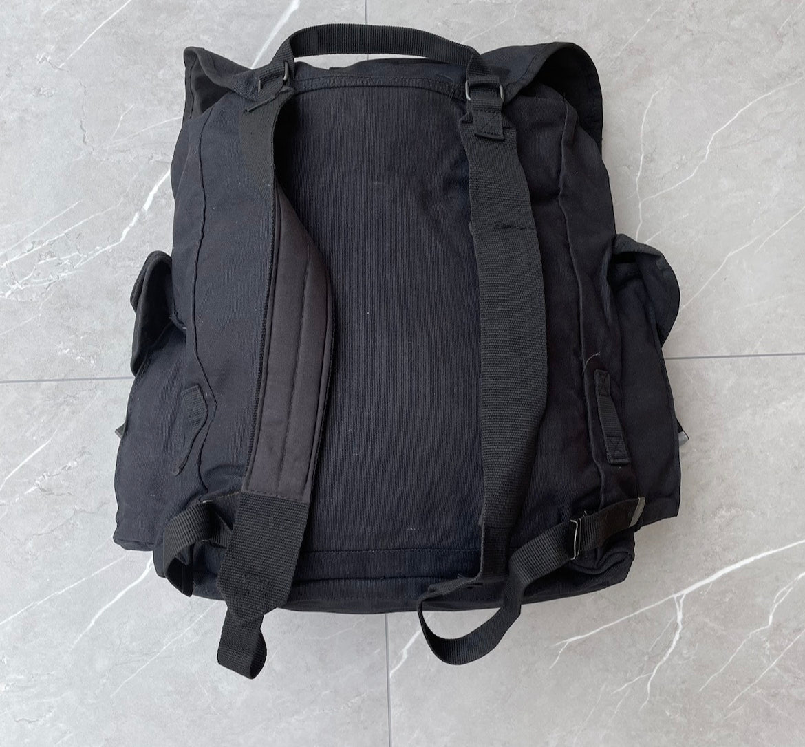 Vintage Black Military Rucksack