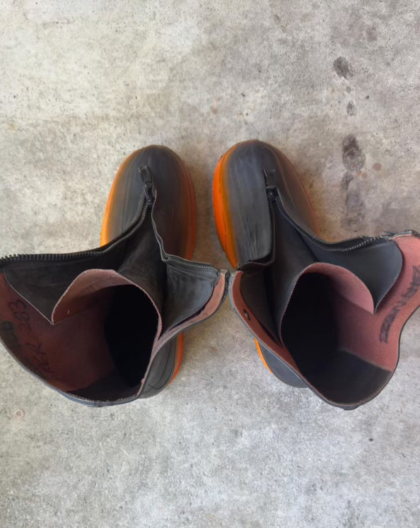 Vintage 1980s Hunter Orange Dune Boots