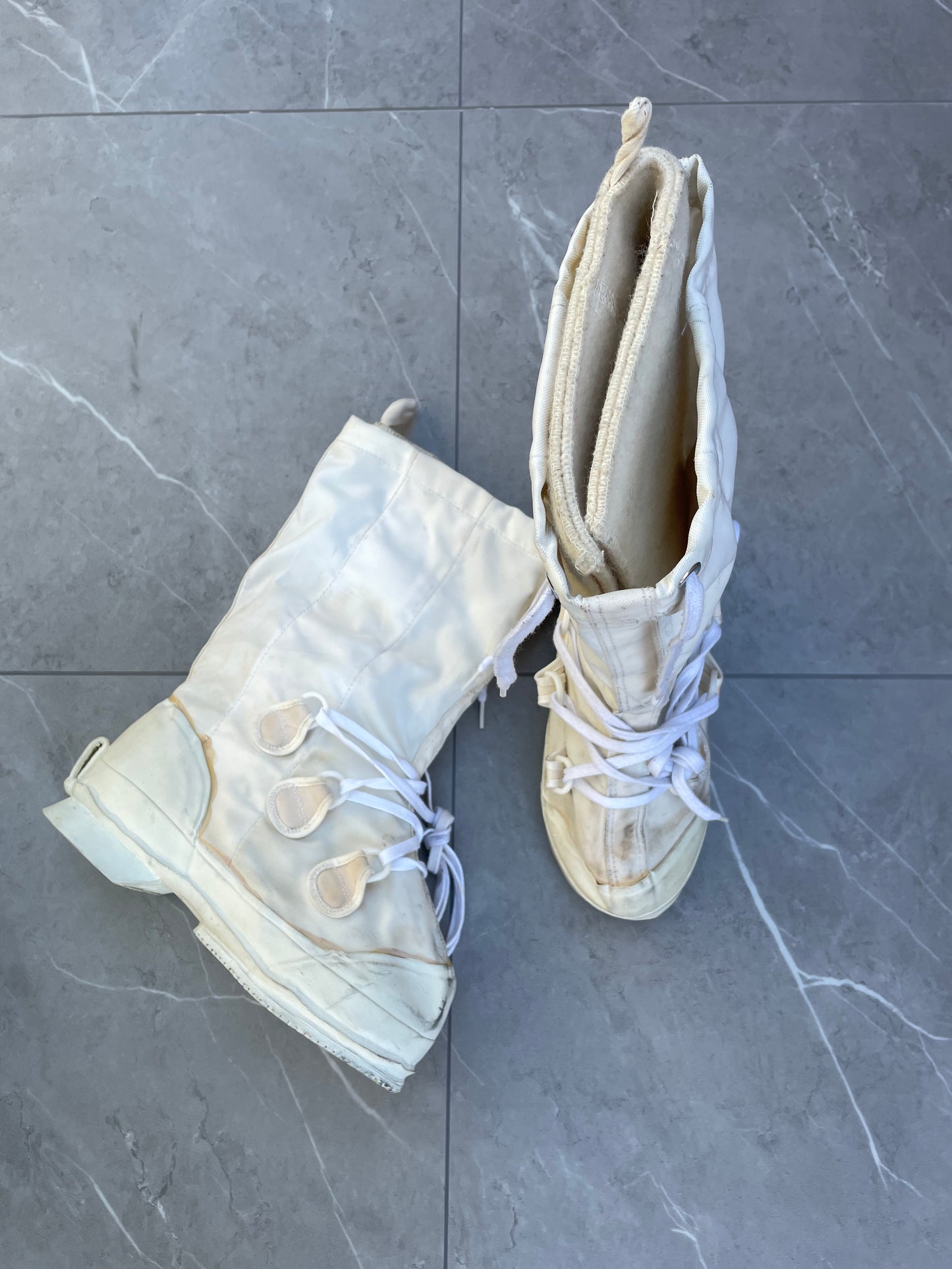 1990s Off-White Military Combat Boots