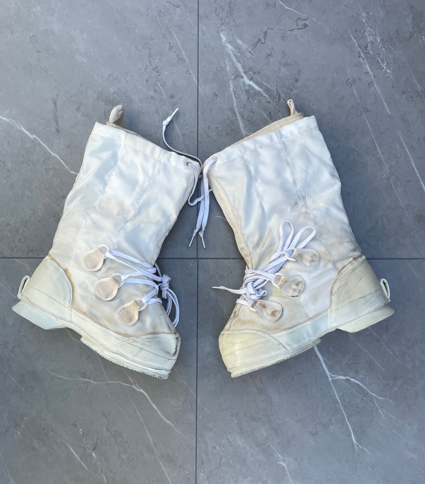 1990s Off-White Military Combat Boots